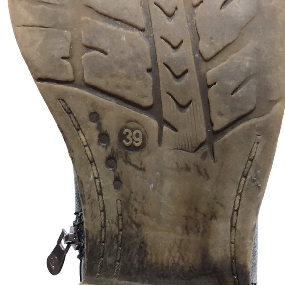 Patrizia by Spring Step Brown and Metallic Gunmetal  Moto Boots - Picture 8 of 8